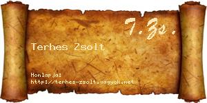Terhes Zsolt névjegykártya