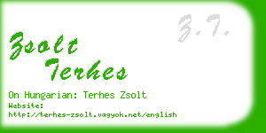 zsolt terhes business card